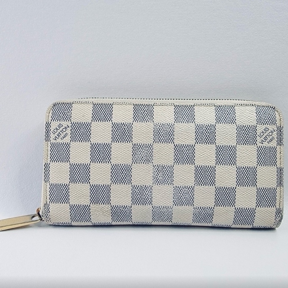 Authentic - Louis Vuitton Damier Azur Leather Large Zippy Wallet EUC - Picture 3 of 15